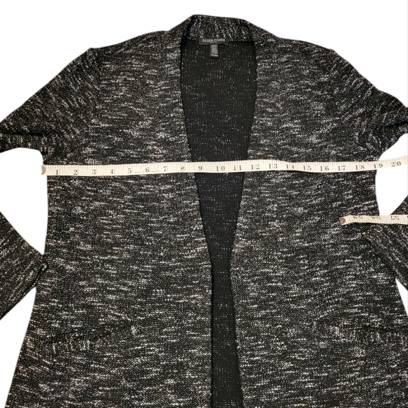 Eileen Fisher Micro-Tweed Knit Open Front Sweater Blazer Jacket Petite Medium - Picture 9 of 12